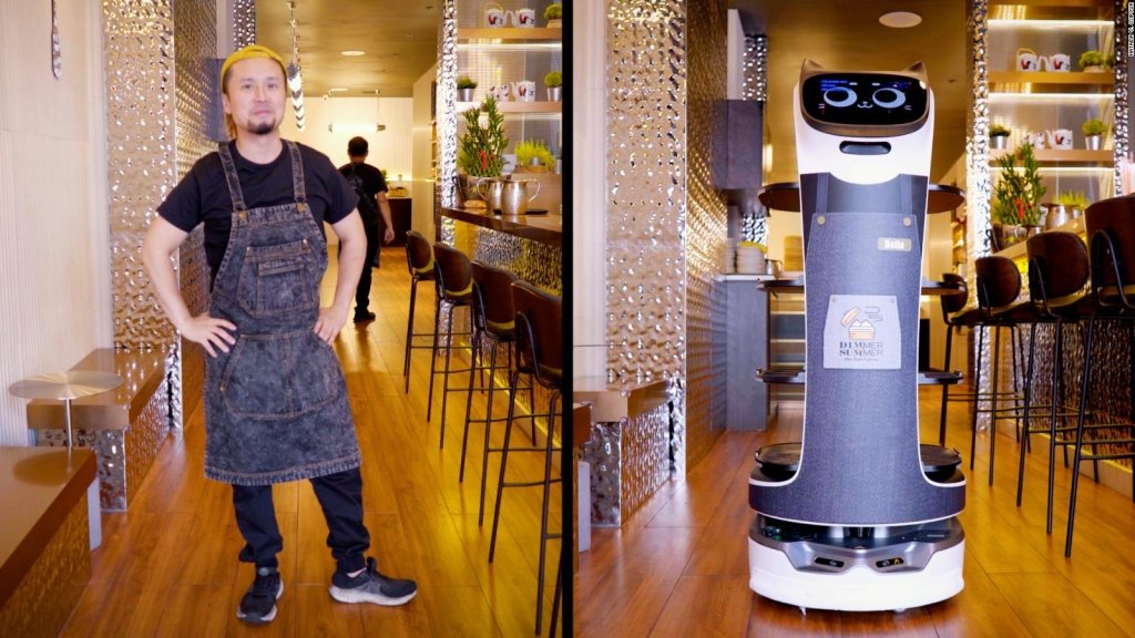 Robot camarero compitió contra humano: mira quién ganó