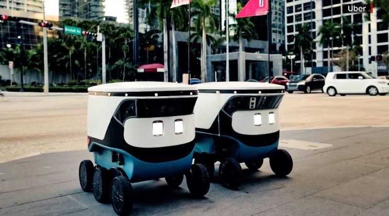 Robots repartidores forman parte de Uber Eats para entregas en Miami