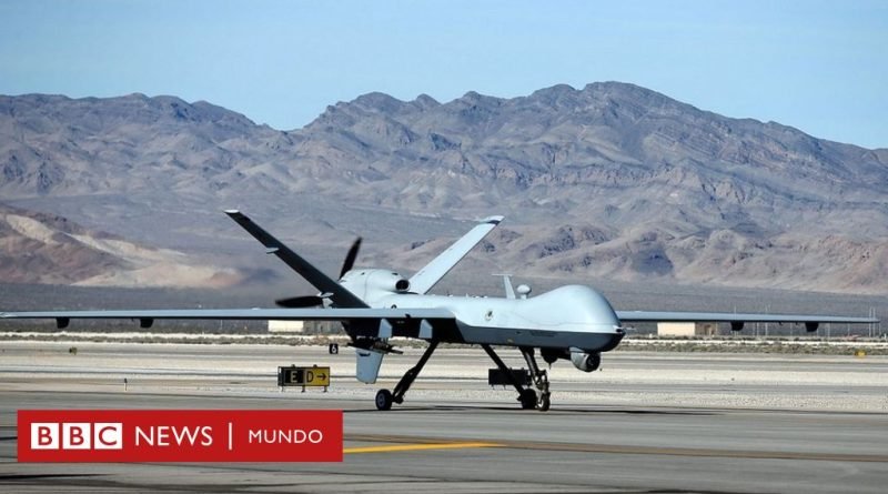 El gráfico que muestra cómo es el MQ-9, el dron estadounidense cuya caída en el mar Negro aumentó las tensiones con Rusia - BBC News Mundo