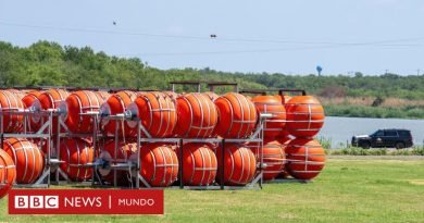 “Muro flotante” de Texas: cómo es la barrera hecha de boyas con púas que Texas está instalando en el Río Bravo para evitar el paso de migrantes de México a EE.UU. - BBC News Mundo