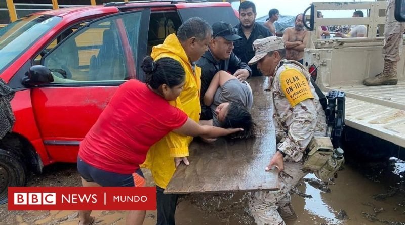 Hilary: las impactantes imágenes del paso de la tormenta tropical por México y California - BBC News Mundo