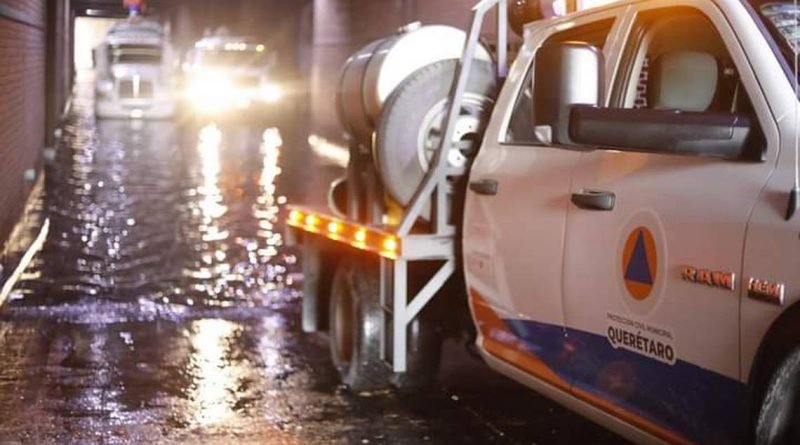 Saldo blanco por lluvias en la capital queretana