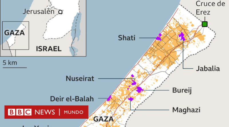 Guerra Israel - Hamás: 3 mapas de la Franja de Gaza, uno de los lugares más densamente poblados del mundo - BBC News Mundo