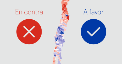 El mapa del voto al plebiscito en Chile, municipio a municipio