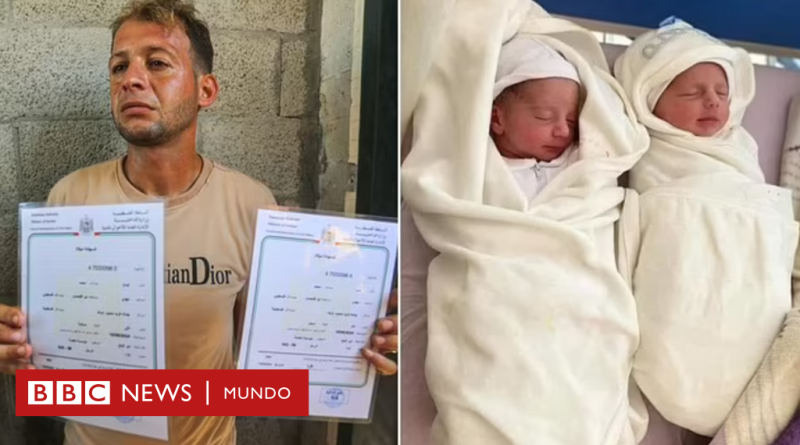 Israel - Hamás: los bebés gemelos muertos en un bombardeo israelí en Gaza mientras su padre registraba su nacimiento - BBC News Mundo