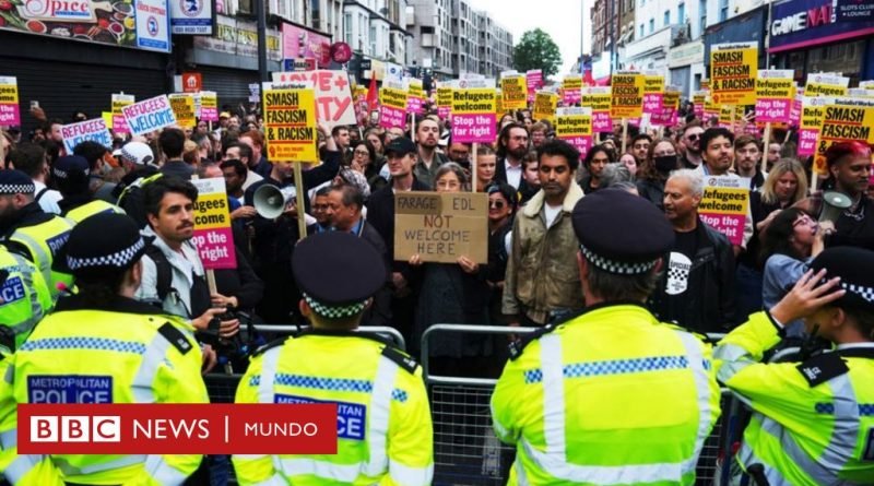 Reino Unido: la dura respuesta del gobierno británico y las contramarchas por los graves disturbios protagonizados por miembros de la extrema derecha - BBC News Mundo