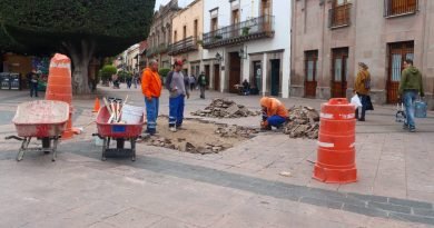 Inmediata reacción en el Jardín Guerrero, reparan hundimientos