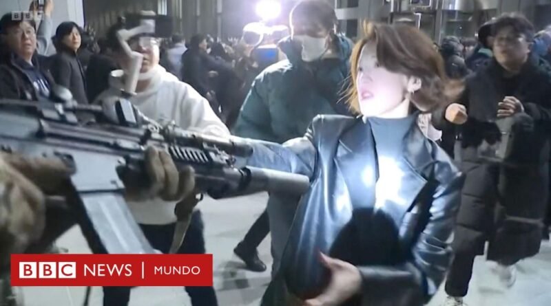 Ley marcial en Corea del Sur: la mujer que le agarró el arma a un soldado en Corea del Sur y se convirtió en símbolo del rechazo a la ley marcial - BBC News Mundo