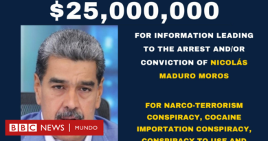 Estados Unidos eleva a US$25 millones la recompensa por la detención de Maduro tras asumir su polémico tercer mandato como presidente de Venezuela - BBC News Mundo