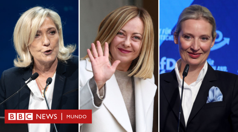 Weidel, Meloni y Le Pen: el ascenso de las mujeres que dominan tres de los principales partidos de ultraderecha de Europa - BBC News Mundo