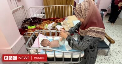 Una bebé de 5 meses que pesa 2 kilos: aumenta la desnutrición en Gaza en el tercer mes del bloqueo de Israel - BBC News Mundo