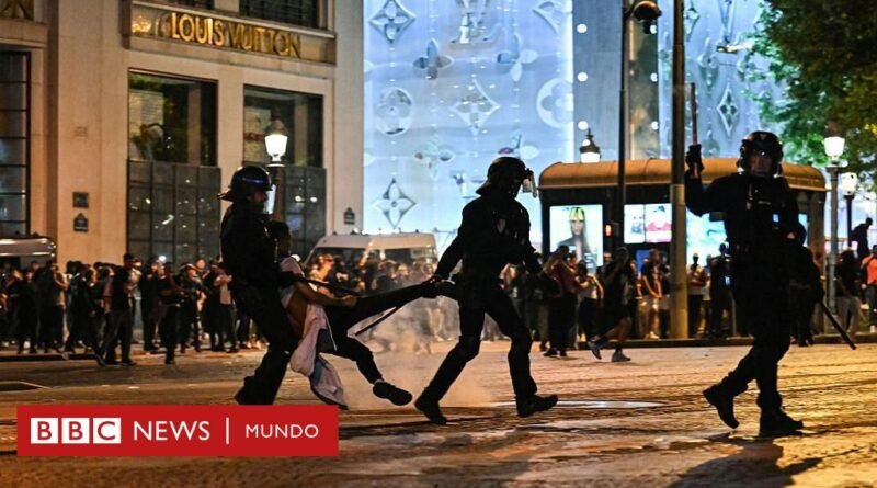 Dos muertos y cientos de detenidos en Francia durante los disturbios en los que degeneraron los festejos por la victoria del PSG en la Champions League - BBC News Mundo