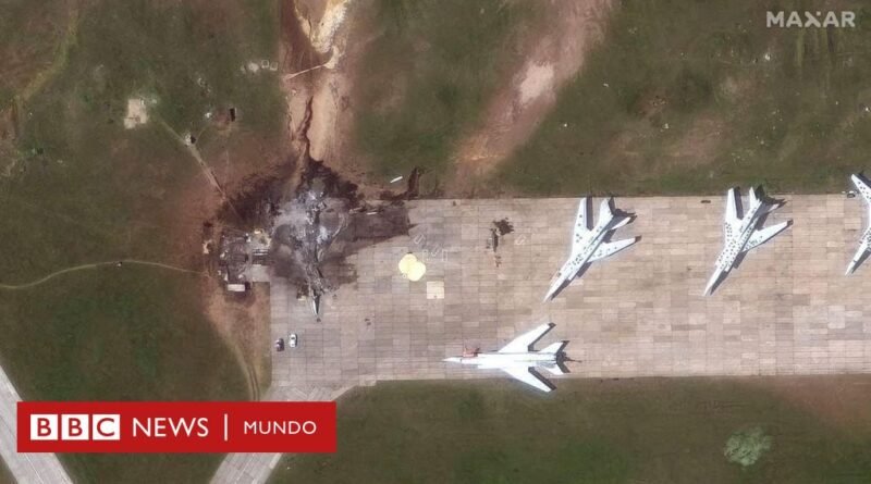 Las imágenes satelitales que muestran el daño que infligió Ucrania a Rusia en la Operación Telaraña - BBC News Mundo