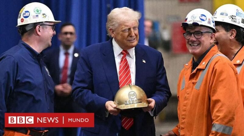 Trump duplica los aranceles al acero y al aluminio hasta el 50% - BBC News Mundo