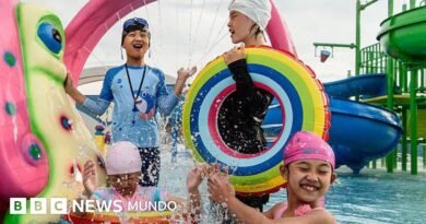Cómo es el controvertido balneario de Corea del Norte inspirado en España que recibió al primer grupo de turistas rusos - BBC News Mundo