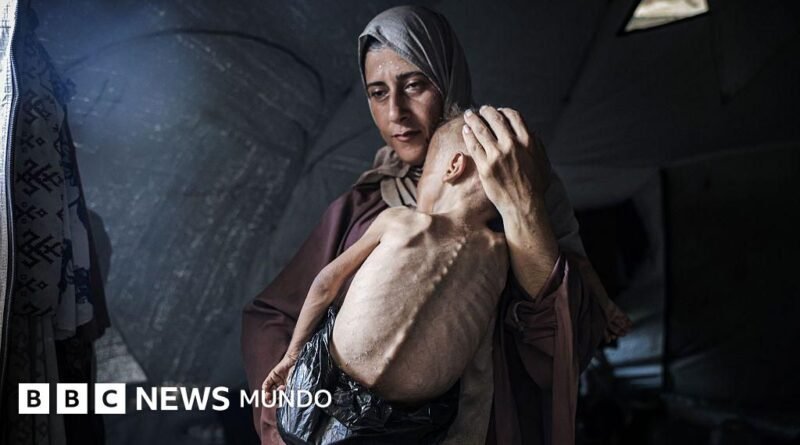 La historia de la foto de Hedaya y su bebé, una de las imágenes más impactantes de la hambruna en Gaza - BBC News Mundo