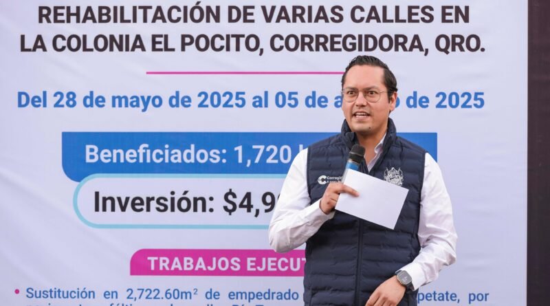 Chepe Guerrero entrega rehabilitación de calles en la colonia El Pocito