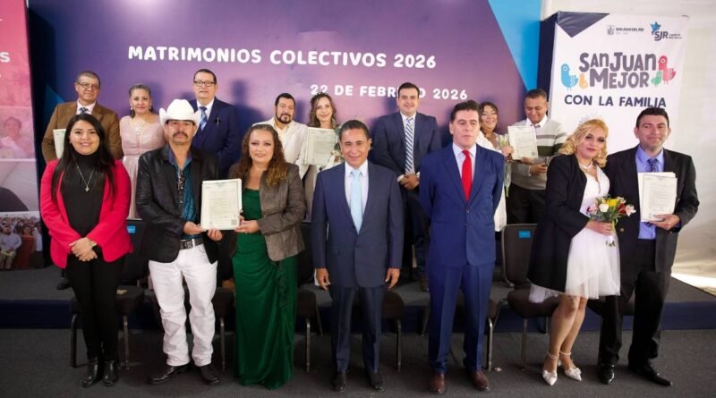 Más de 300 parejas formalizan su unión a través de “Matrimonios Colectivos 2026”