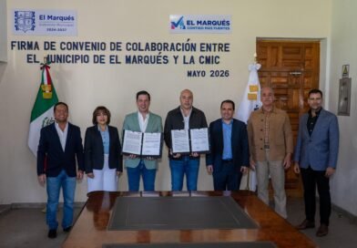 Rodrigo Monsalvo consolida convenio con la CMIC en favor del desarrollo de las familias marquesinas