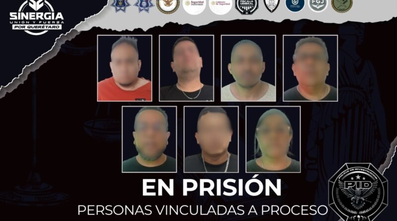 Obtiene Fiscalía vinculación a proceso para siete personas por secuestro y robo calificado en Colón; la detención fue realizada en Sinergia con autoridades federales, estatales y municipales