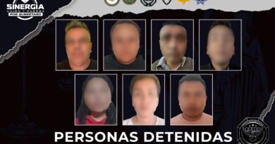 Sinergia ejecuta cinco cateos; siete personas detenidas y se aseguran narcóticos, dinero en efectivo e inmuebles