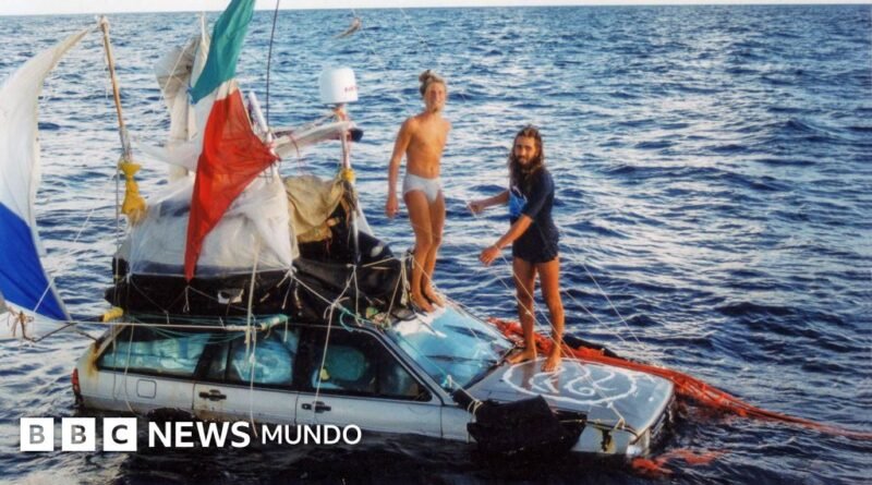 Cruzamos el Atlántico en dos coches flotantes para cumplir el sueño de mi padre moribundo - BBC News Mundo