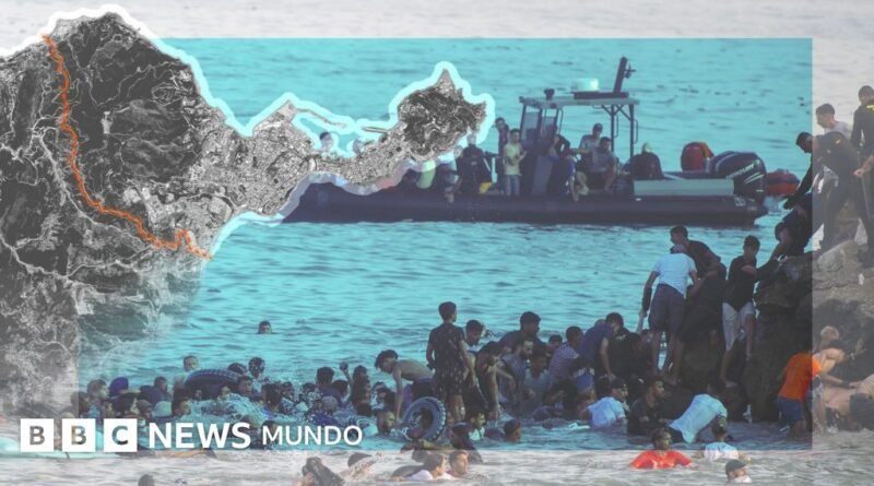 En gráficos: cómo son los 8 km de frontera entre España y Marruecos en Ceuta, foco de tensión migratoria de la Unión Europea - BBC News Mundo