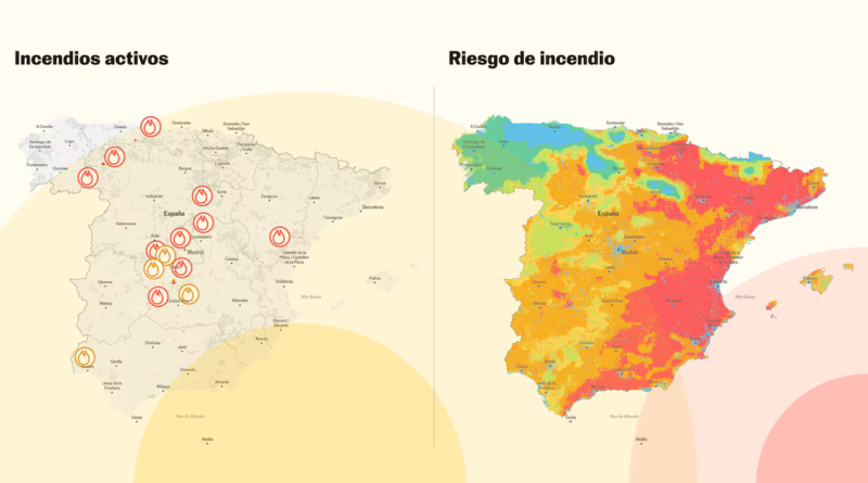 ¿Cuántas hectáreas han ardido? El mapa de los incendios activos más graves