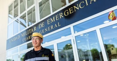 Francisco Javier Marcos, el pasado viernes en el cuartel general de la UME, en la base aérea de Torrejón.
