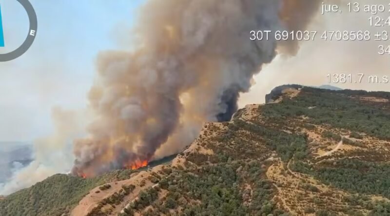 La amenaza del fuego obliga a trasladar restos óseos del monasterio de San Juan de la Peña en Huesca