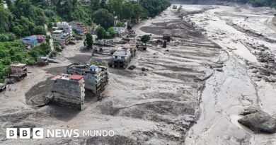 Nepal y Tíbet: las impresionantes imágenes de la devastadora avalancha que dejó cientos de muertos y desaparecidos en la frontera de los países - BBC News Mundo