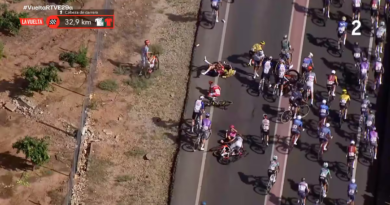 Pogacar se cae a falta de 32 kilómetros de meta y abandona La Vuelta en la octava etapa