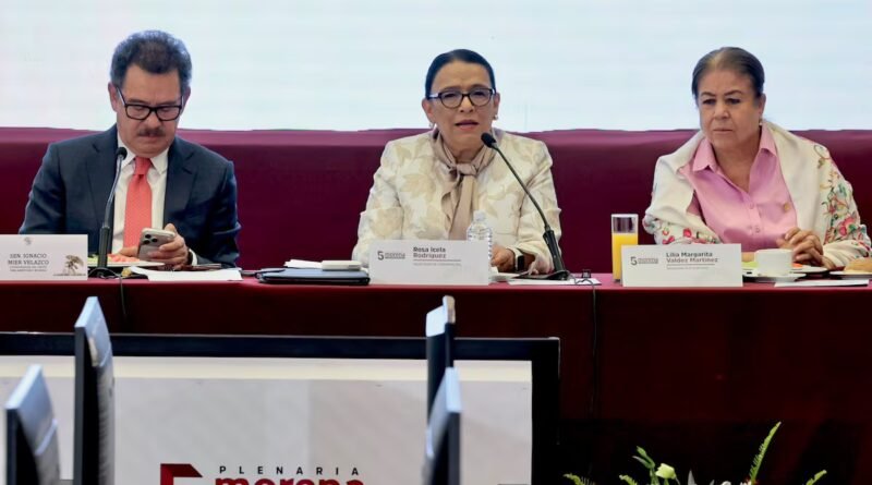 Rosa Icela Rodríguez aprieta las filas en la plenaria de Morena: “Ninguna candidatura está por encima de la estabilidad de México”