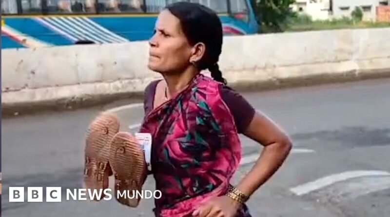 Cómo una madre que ganó una carrera descalza para poder comprar los útiles escolares de su hija se volvió viral - BBC News Mundo