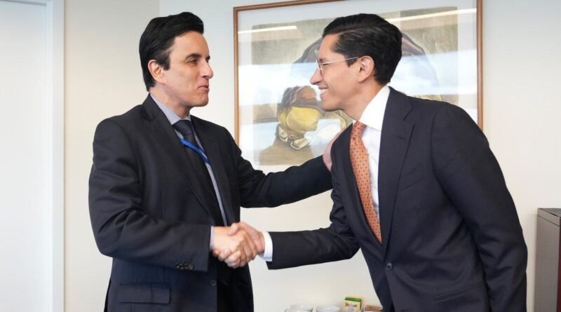 Roberto Velasco y Carlos Espá en un encuentro, el 22 de septiembre.