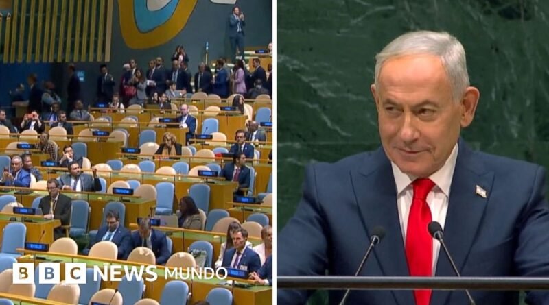En video: decenas de delegados abandonan la Asamblea General de la ONU durante la intervención de Netanyahu - BBC News Mundo