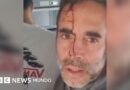 Las imágenes dentro del avión con destino a Israel en el que apuñalaron a un piloto - BBC News Mundo