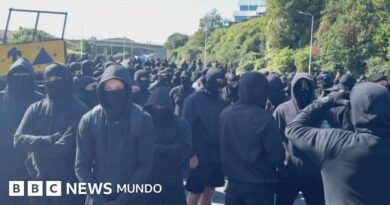 Las nuevas tácticas de intimidación de los grupos antiinmigrantes que preocupan a Reino Unido - BBC News Mundo