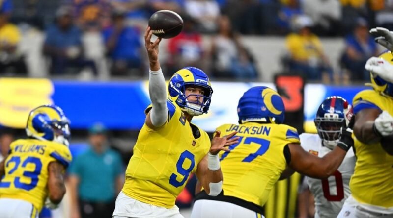 Matthew Stafford lanza cuatro pases de TD para comandar el triunfo de los Rams ante los Giants - RR Noticias