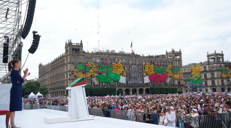 Rechaza Claudia Sheinbaum injerencismo en mensaje desde el Zócalo - RR Noticias