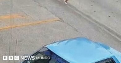 VIDEO: El impactante momento en que un hombre salva a una niña pequeña de ser atropellada a la salida del supermercado en México - BBC News Mundo
