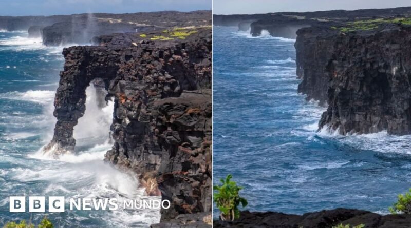 Colapsa en Hawái el emblemático arco marino Hōlei de 550 años de antigüedad - BBC News Mundo