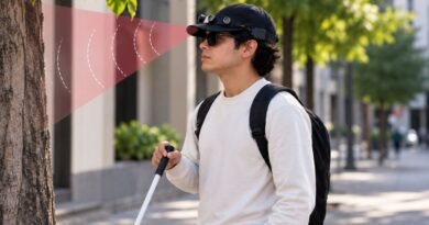 Estudiante de la UNITEC crea invento para que personas ciegas 'sientan' lo que el bastón blanco no detecta