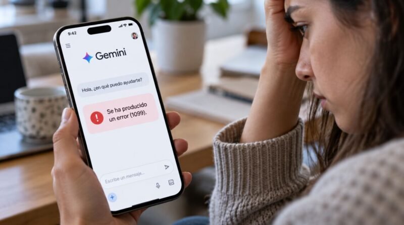 Gemini falla este 8 de octubre y muestra el error 1099: qué significa y por qué aparece