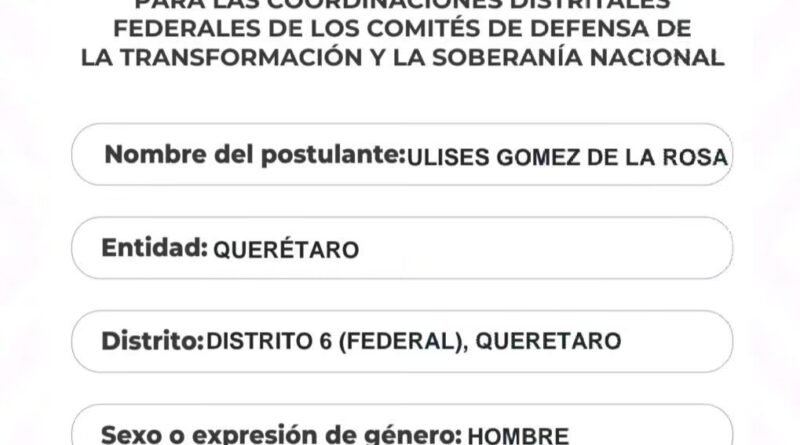 Ulises Gómez no pedirá licencia por proceso interno de Morena - RR Noticias